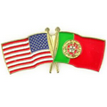 USA & Portugal Flag Pin